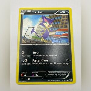 POKÉMON Purloin Trading Card; Plasma Storm Expansion; 83/135; PERFECT CONDITION.